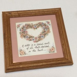 Wooden Framed Sister Quote